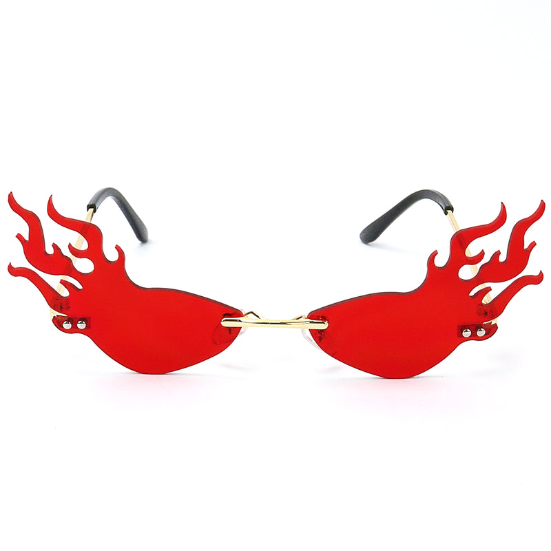 Fierce Flames Festival Sunglasses - Red