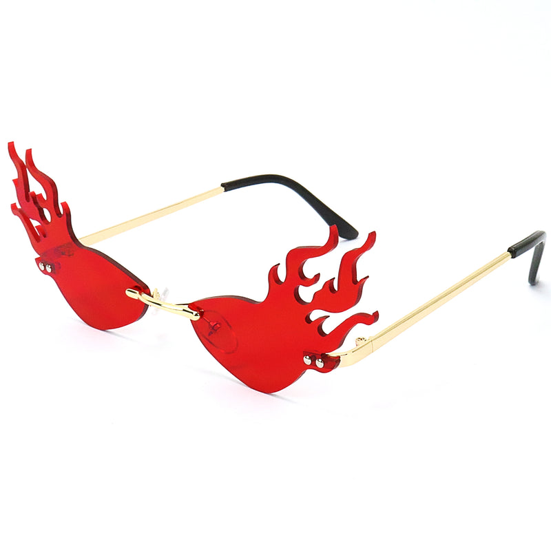 Fierce Flames Festival Sunglasses - Red