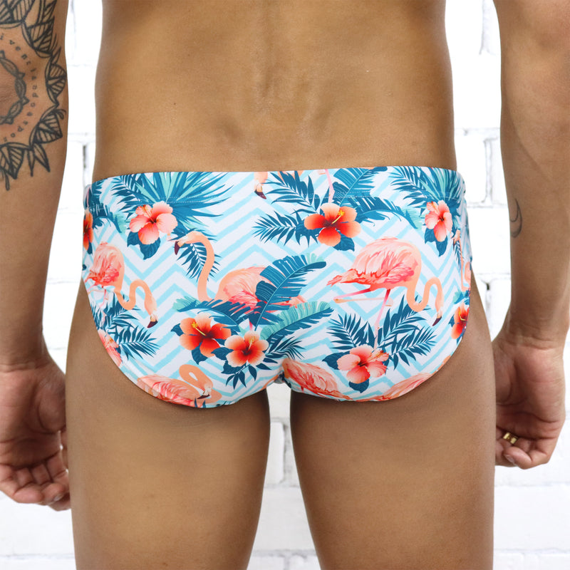 Flaming Flamingos Swim Brief