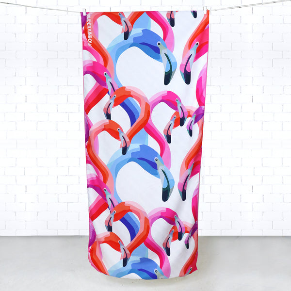 Sand Free Beach Towel - Flamingo