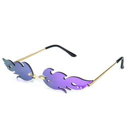 Frameless Flames Sunglasses - Purple