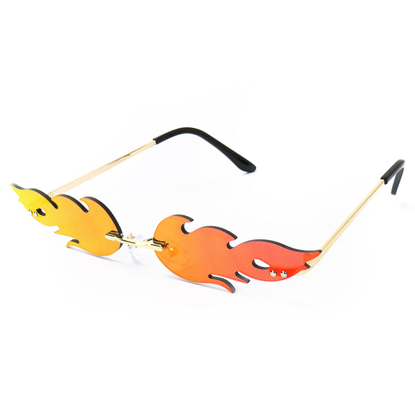 Frameless Flames Sunglasses - Orange