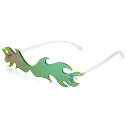 Ghostly Flames Sunglasses - Green