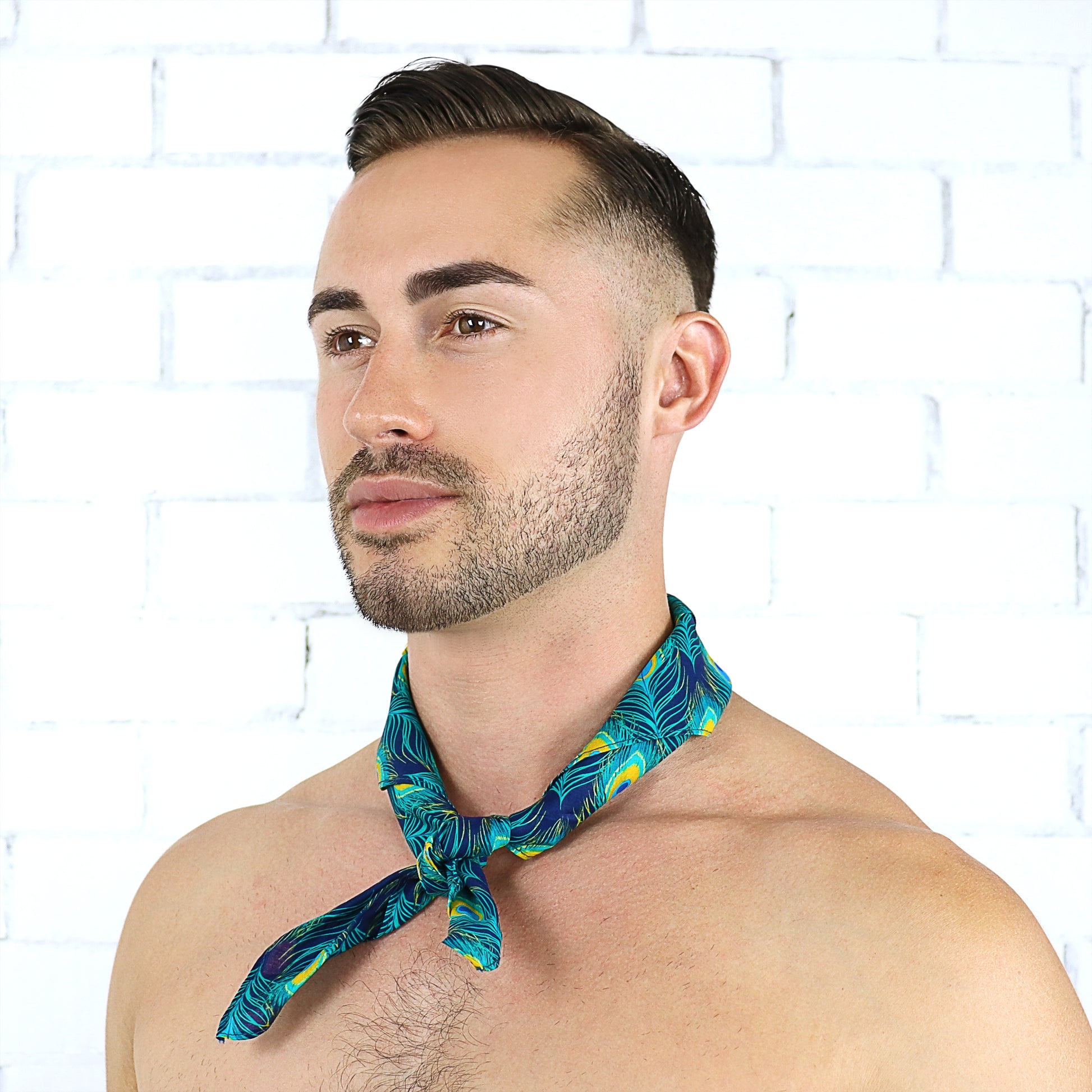 Feathered Peacock Bandana - Rude Rainbow Gay Party Summer
