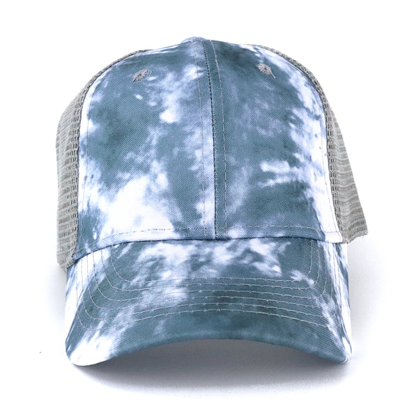 Grey Tie Dye Mesh Cap