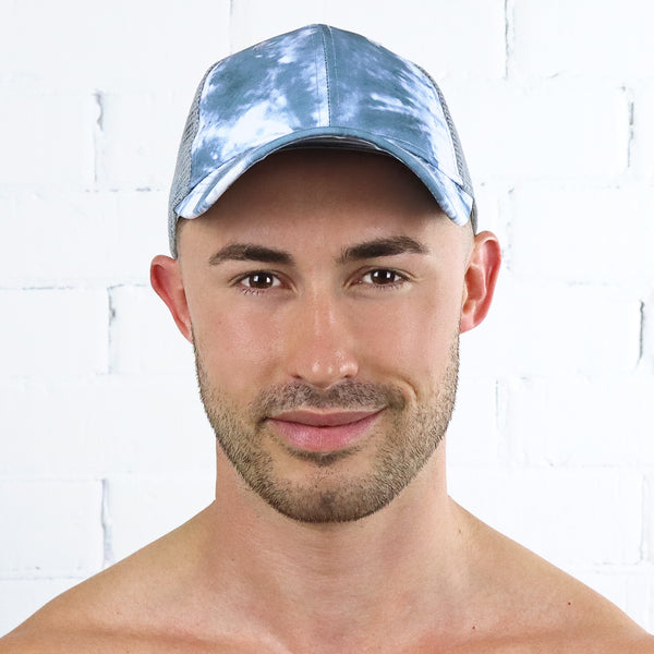 Grey Tie Dye Mesh Cap