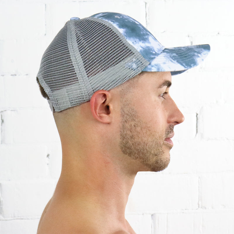 Grey Tie Dye Mesh Cap