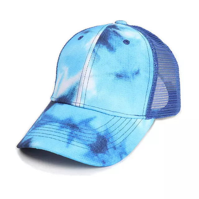 Blue Tie Dye Mesh Cap