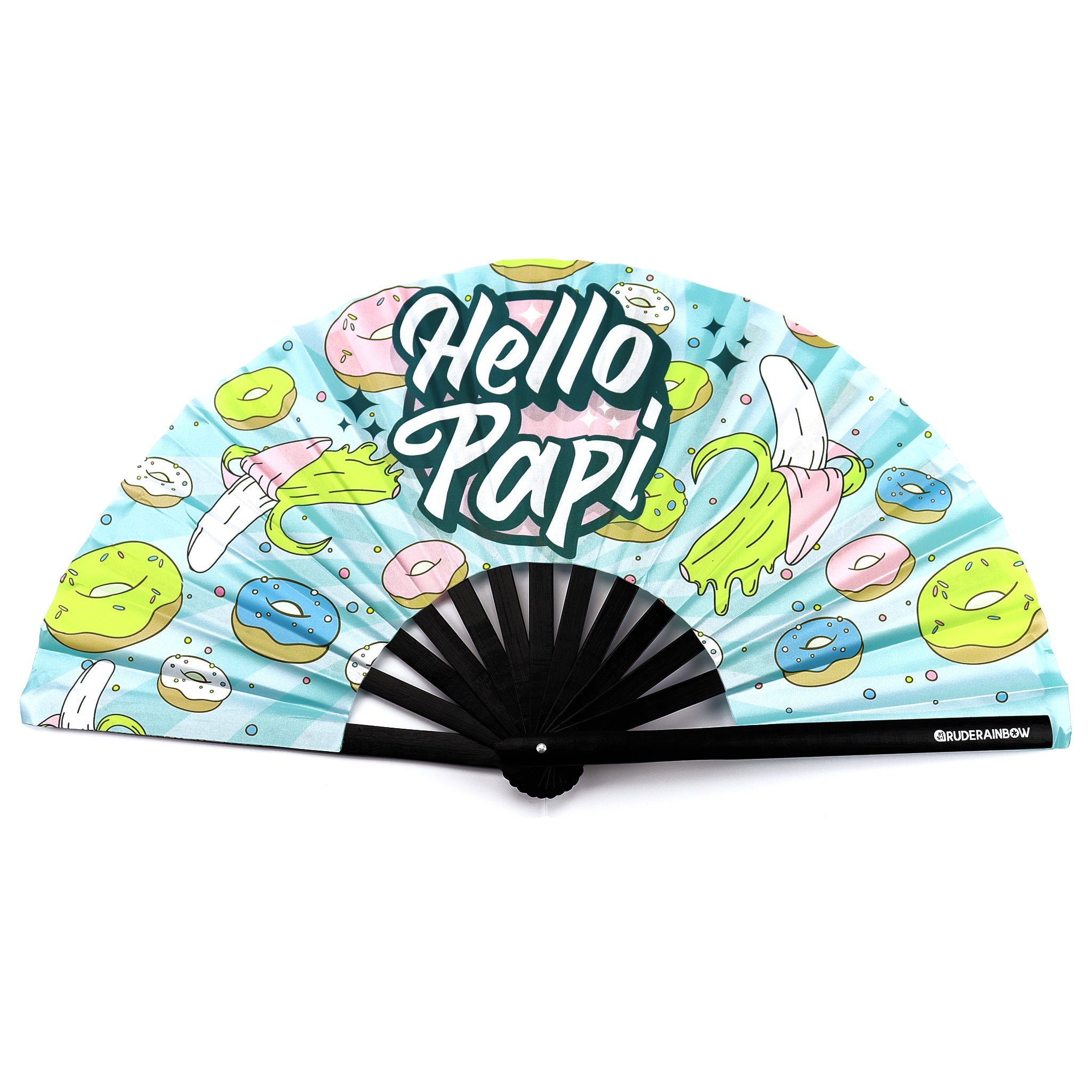 Hello Papi UV Party Fan – Rude Rainbow