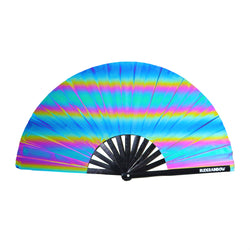 Holographic Rainbow UV Party Fan