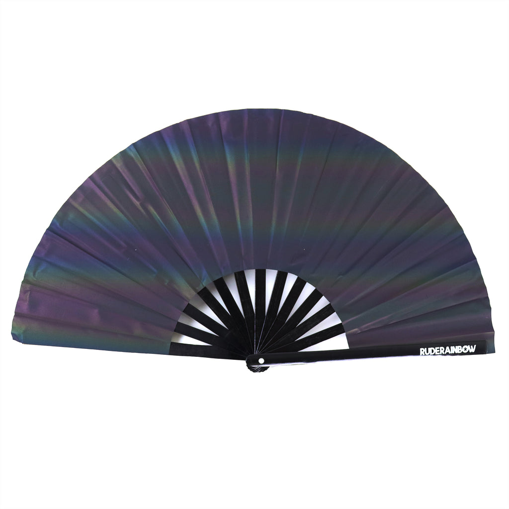Holographic Rainbow UV Party Fan
