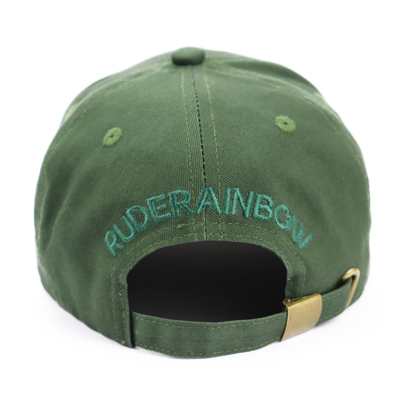 Khaki Green Rude Cap - Rude Rainbow Gay Party Summer