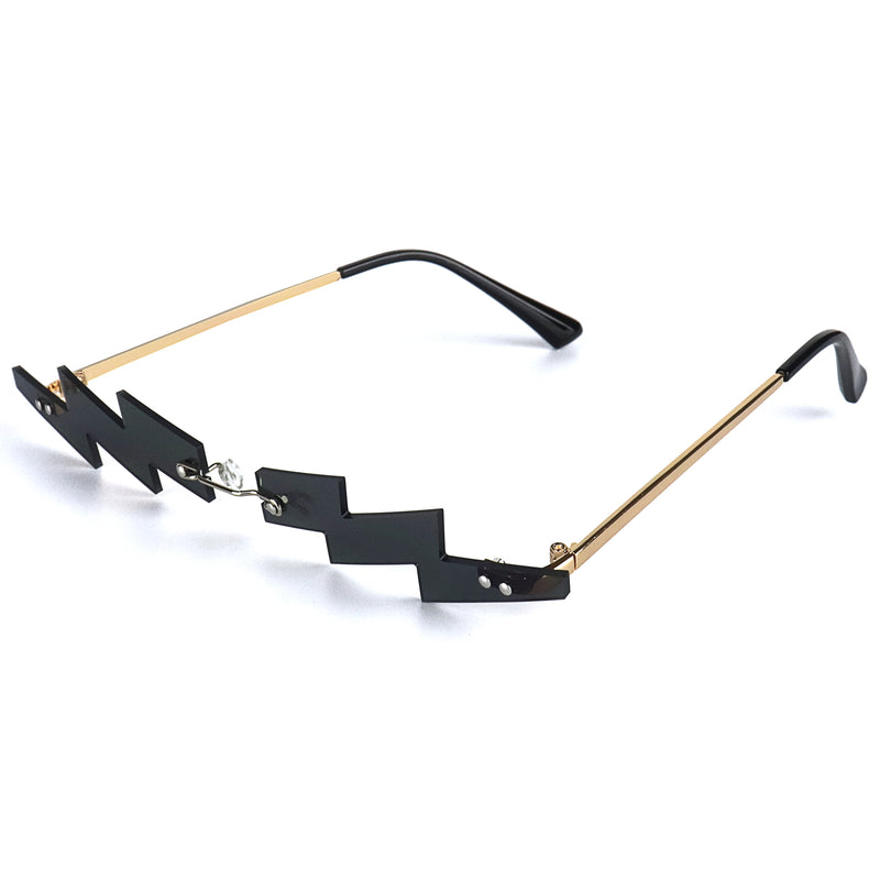 Lightning Bolt Sunglasses - Black