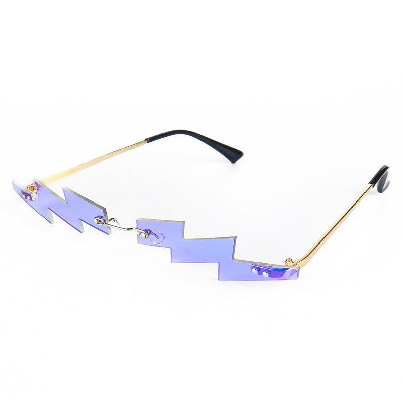 Lightning Bolt Sunglasses Blue Rude Rainbow