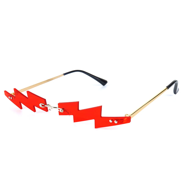 Lightning Bolt Sunglasses - Red