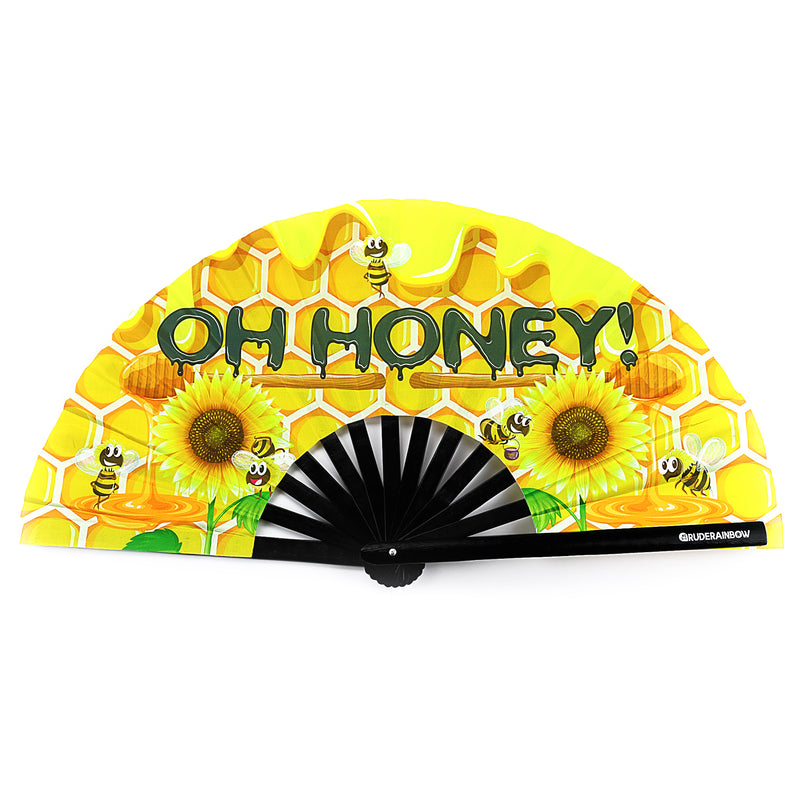 Oh Honey UV Party Fan - Rude Rainbow Gay Party Summer