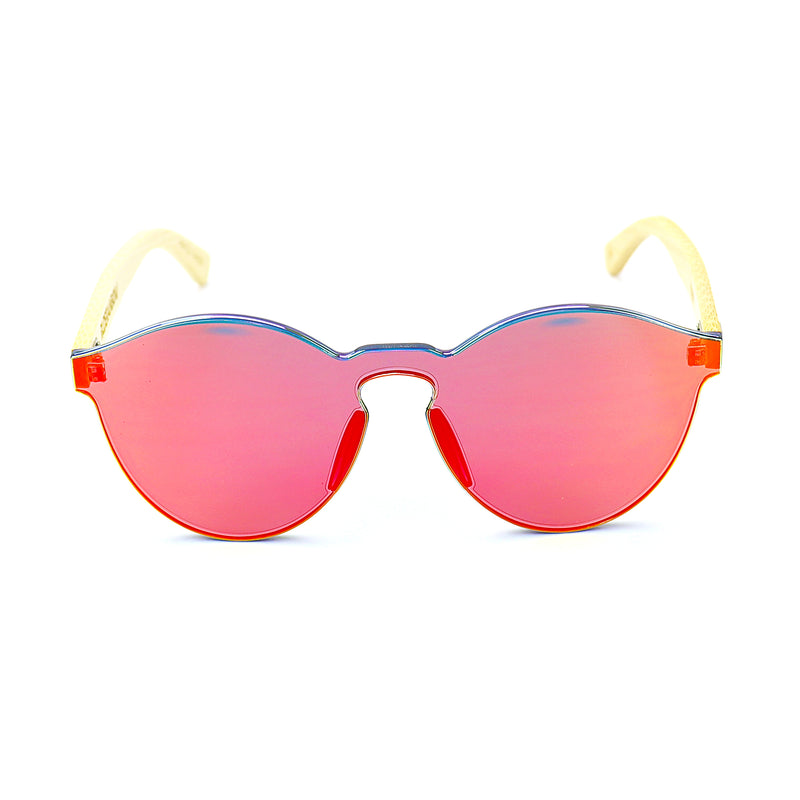 Orange Bamboo Reflective Sunglasses - Rude Rainbow Gay Party Summer