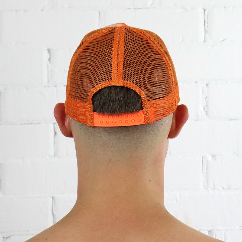 Orange Tie Dye Mesh Cap