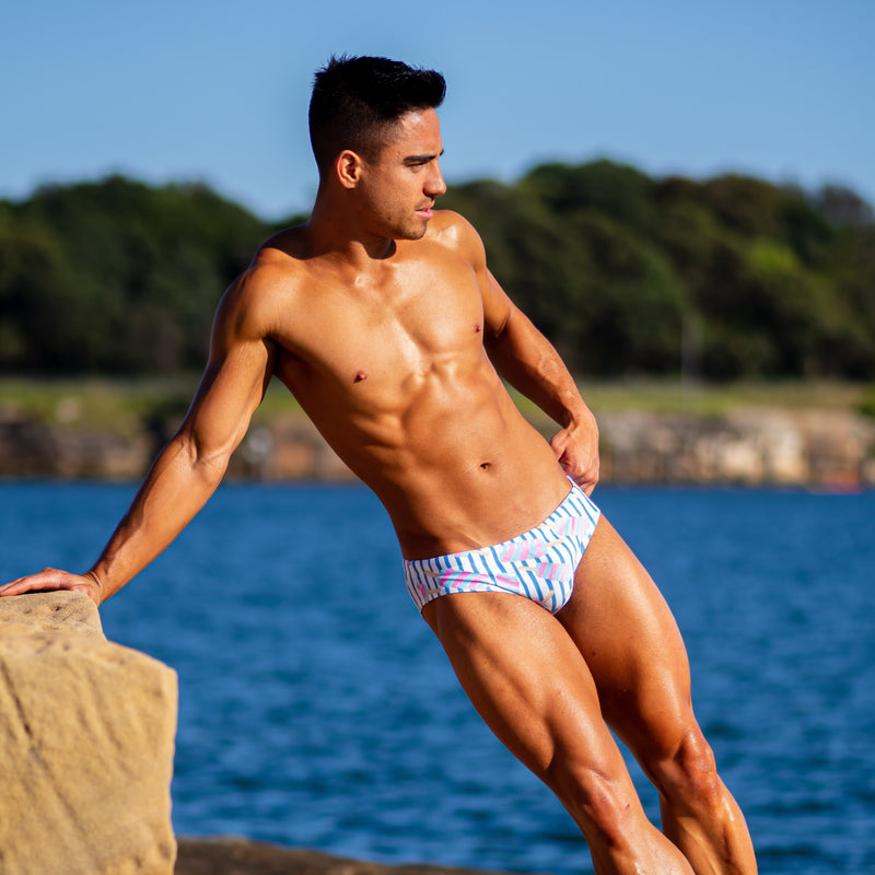 Popsicle Stripes Swim Brief