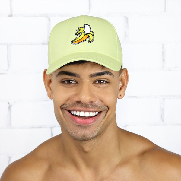 Pastel Yellow Banana Cap - Rude Rainbow Gay Party Summer