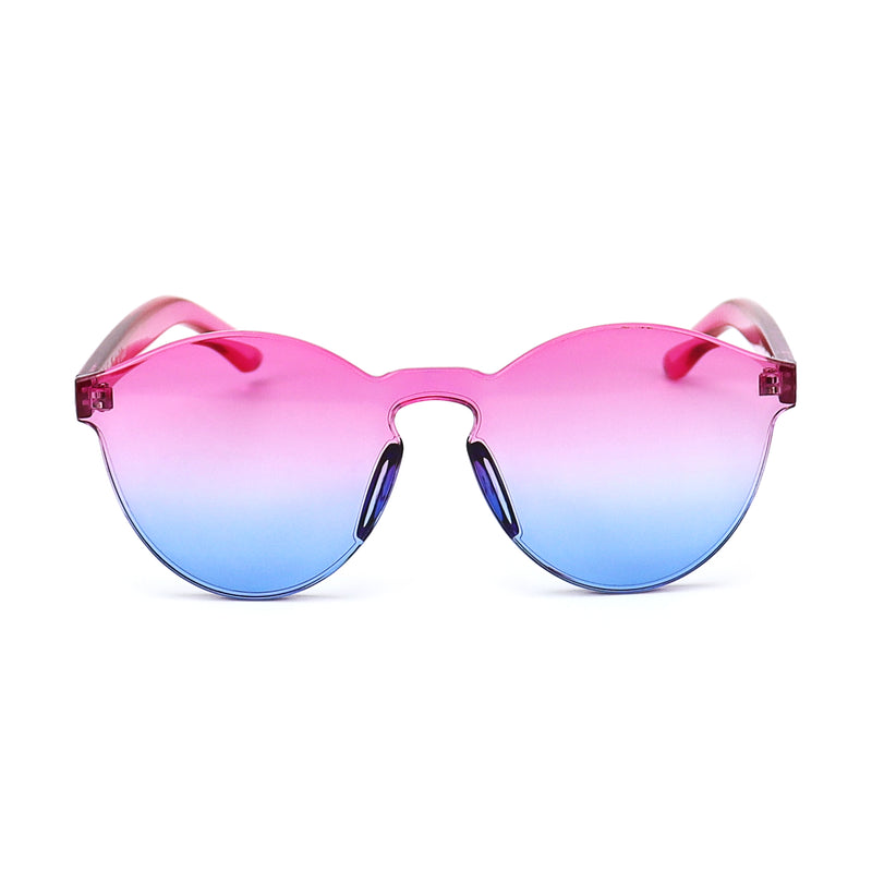 Pink and Blue two-tone Jelly Sunglasses - Rude Rainbow Gay Party Summer