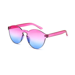 Pink and Blue two-tone Jelly Sunglasses - Rude Rainbow Gay Party Summer