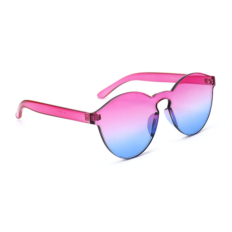 Pink and Blue two-tone Jelly Sunglasses - Rude Rainbow Gay Party Summer