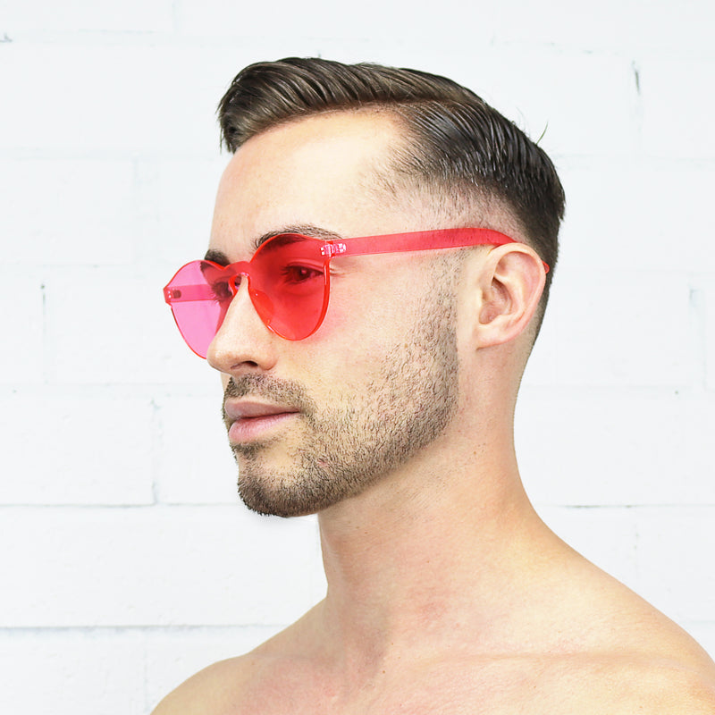 Pink Jelly Sunglasses - Rude Rainbow Gay Party Summer