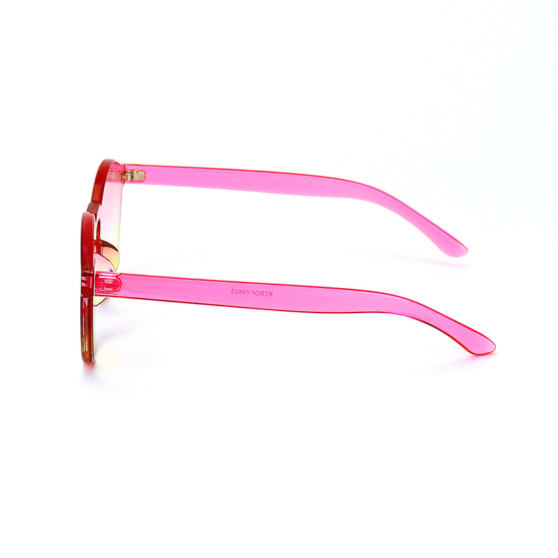 Pink and Yellow Two-tone Jelly Sunglasses - Rude Rainbow Gay Party Summer