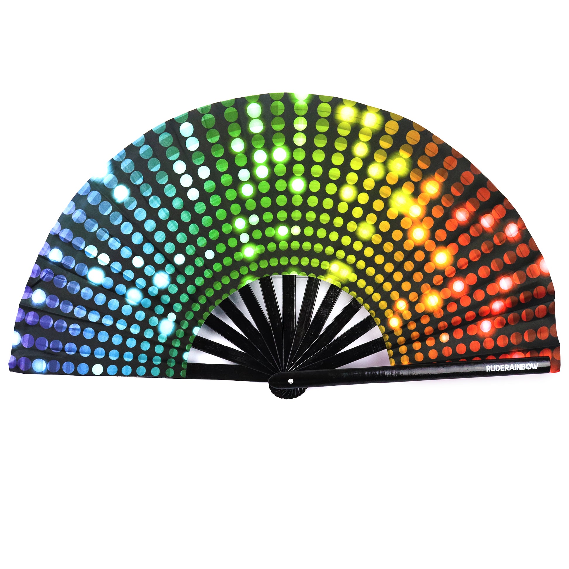 Rainbow Glitz Party Fan