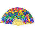 Rainbow Peacock UV Party Fan