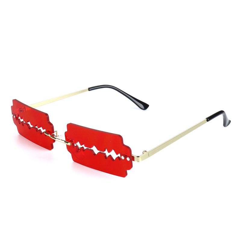 Razor Blades Sunglasses - Red