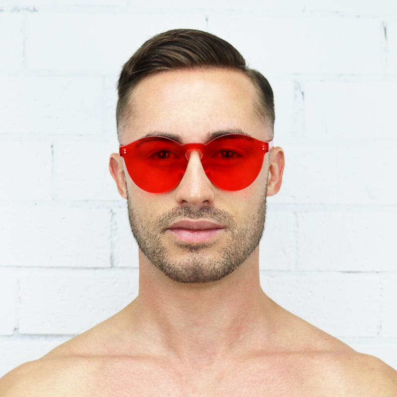 Red Jelly Sunglasses - Rude Rainbow Gay Party Summer