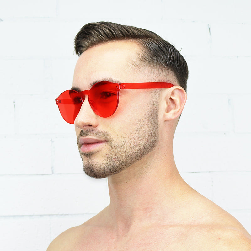 Red Jelly Sunglasses - Rude Rainbow Gay Party Summer