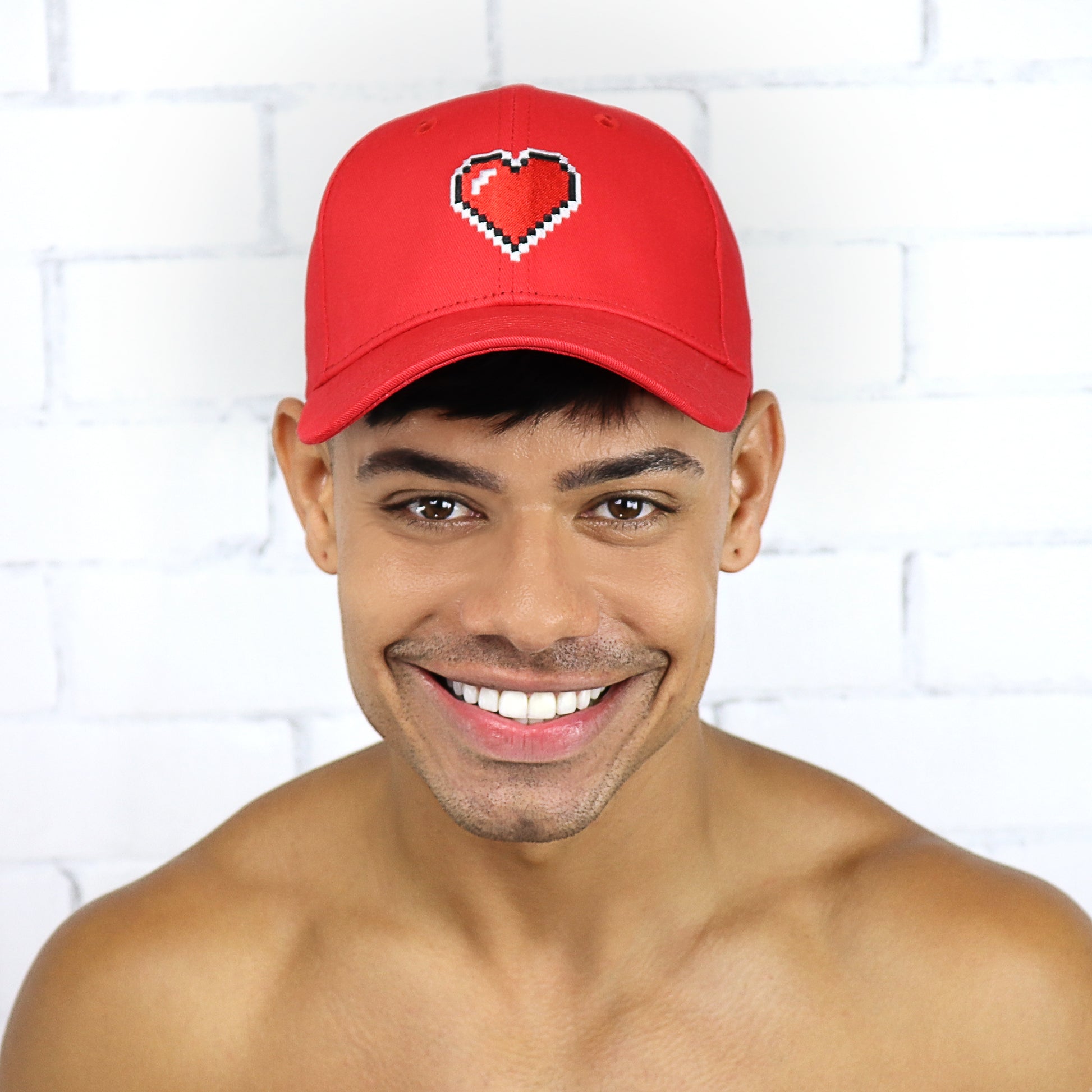 Red Loveheart Cap - Rude Rainbow Gay Party Summer