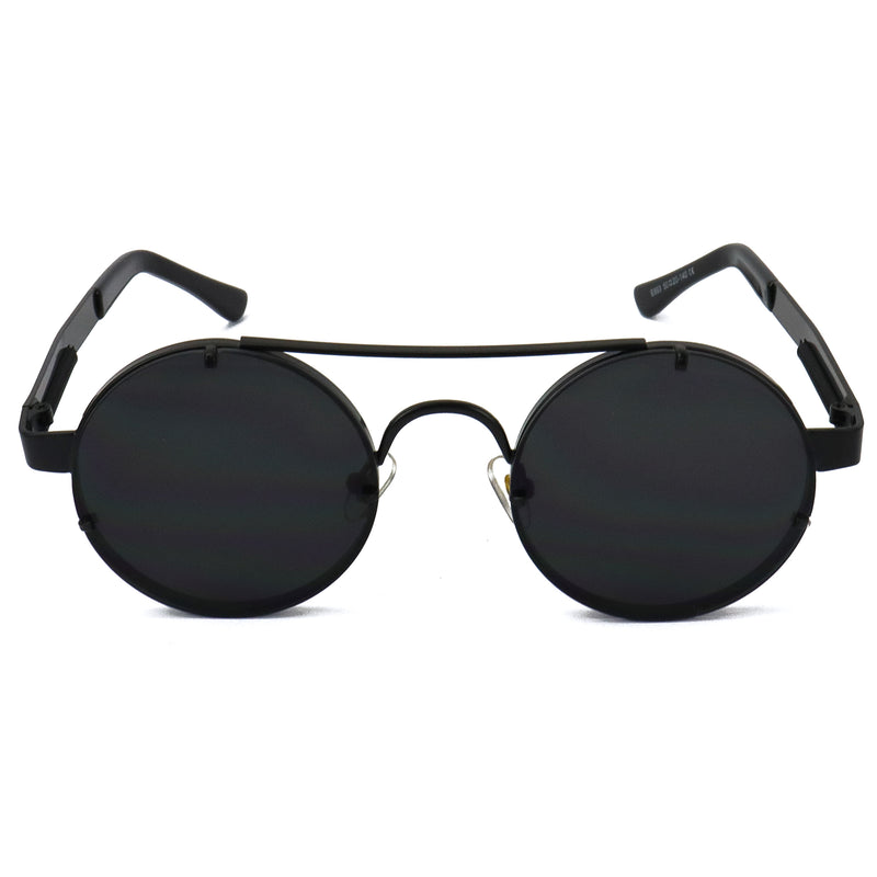 Retro Round Sunglasses - Black