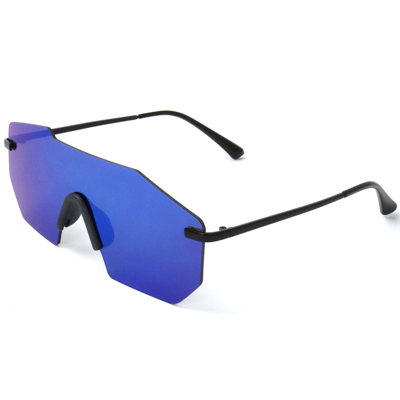 Rimless Raves Sunglasses - Blue