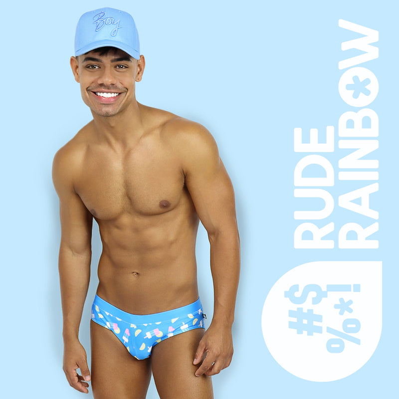 Baby Blue Boy Cap - Rude Rainbow Gay Party Summer