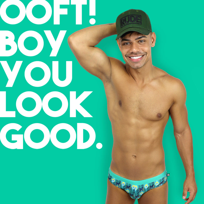 Khaki Green Rude Cap - Rude Rainbow Gay Party Summer