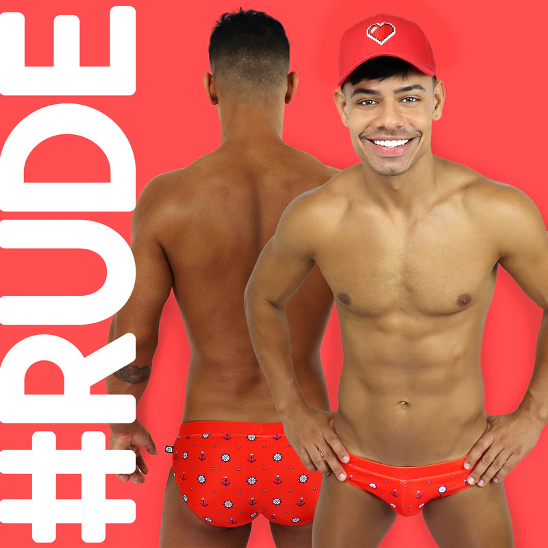 Red Loveheart Cap - Rude Rainbow Gay Party Summer