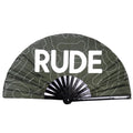 Raging Rude - Black UV Party Fan