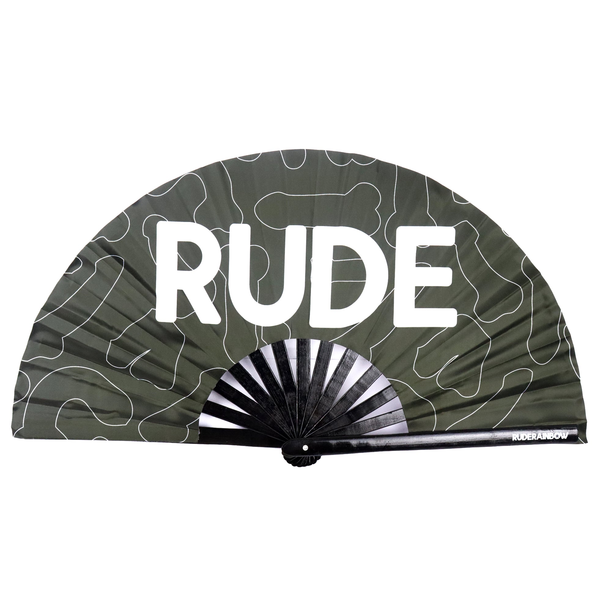 Raging Rude - Black UV Party Fan