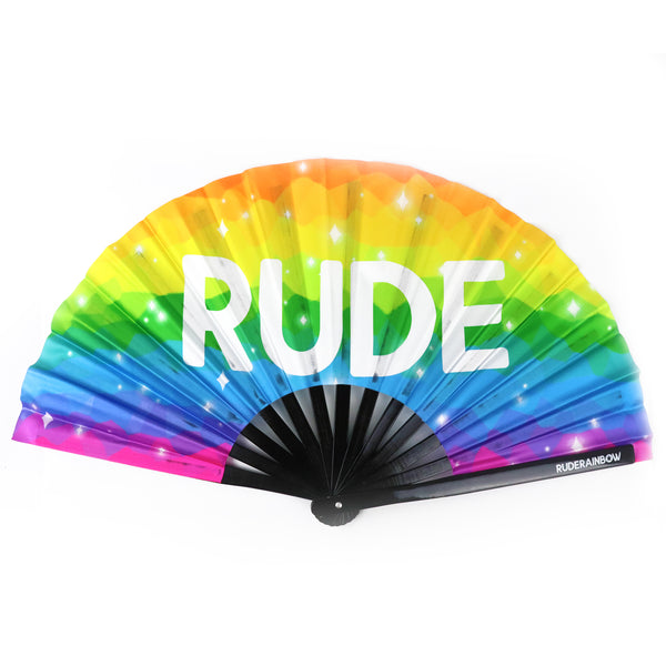 Rude Rainbow UV Party Fan