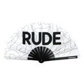 Raging Rude - White UV Party Fan