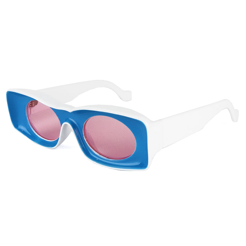 Seeing Pink Sunglasses - Blue