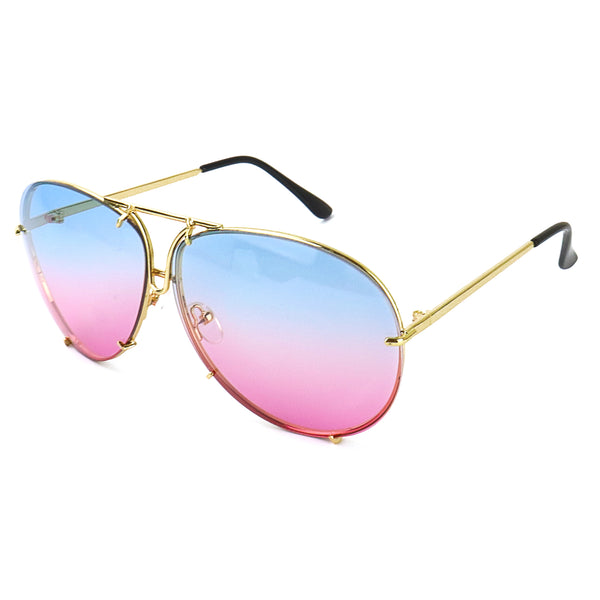 The Serpent Sunglasses - Pink/Blue