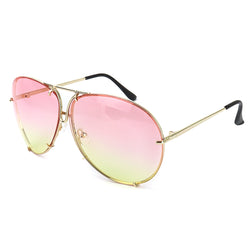 The Serpent Sunglasses - Pink/Yellow