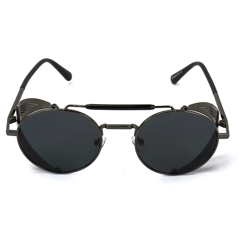 Steampunk Metal Sunglasses - Black
