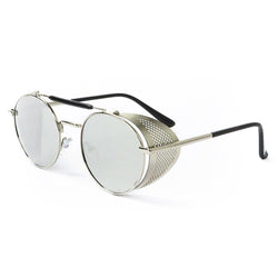 Steampunk Metal Sunglasses - Silver
