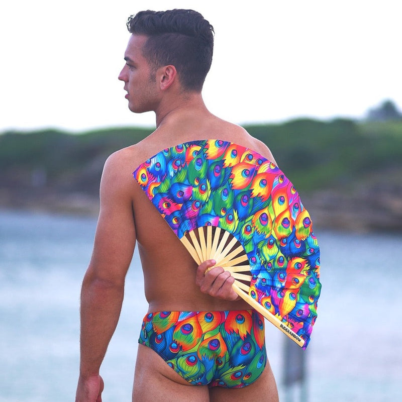 Rainbow Peacock Swim Brief
